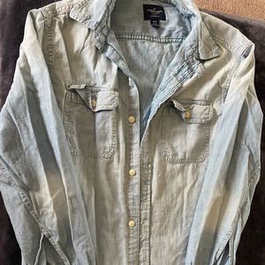 Mens denim flannel